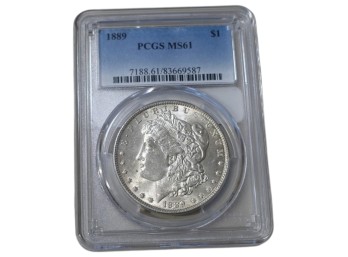 $1 1889 Morgan PCGS MS 61 Vam 15