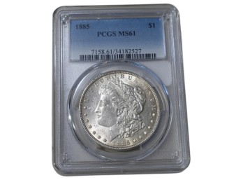 1885 Philadelphia Morgan Silver Dollar PCGS MS61
