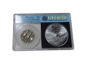 2003-P Missouri 25C Waffle Cancelled BU Global Certification