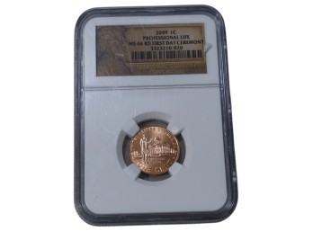 2009 Professional Life Lincoln Cent NGC MS66 RD First Day Ceremony