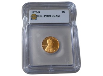 1976-S San Francisco Lincoln Cent ICG PR69 DCAM