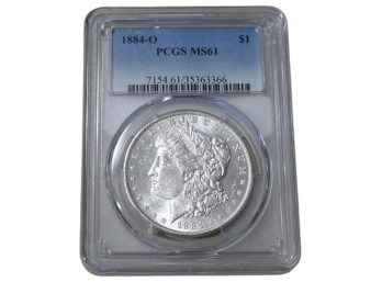 1884-O New Orleans Morgan Silver Dollar PCGS MS61 Vam 5a