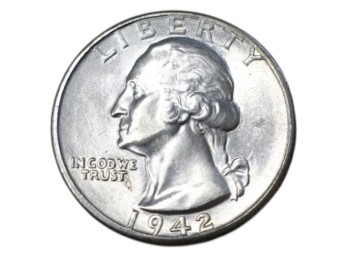 1942 Washington Silver Quarter Dollar