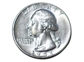 1953 Washington Silver Quarter Dollar