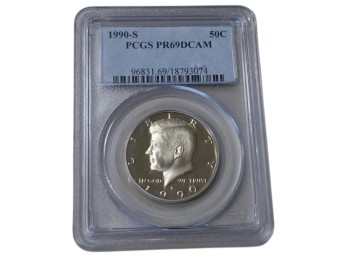 1990-S San Francisco Kennedy Silver Half Dollar PCGS PR69DCAM