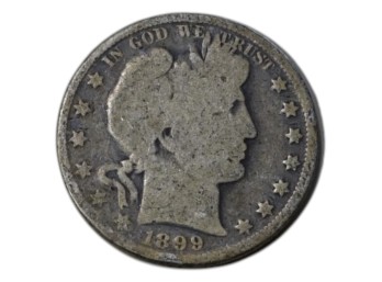 1899 Philadelphia Barber Silver Half Dollar