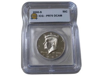 2000-S San Francisco Kennedy Silver Half Dollar ICG PR70 DCAM