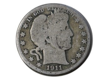 1911 Barber Silver Half Dollar Philadelphia