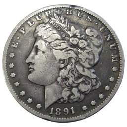 1891-CC Carson City Morgan Silver Dollar