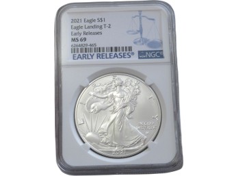 2021 American Eagle Silver  $1 MS69 Early Release