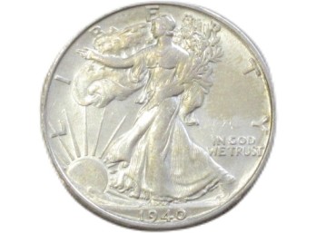 1940-S Walking Liberty Half Dollar Silver