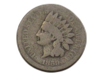 1859 U.S. Indian Head Cent  - Rare Antique Collectible