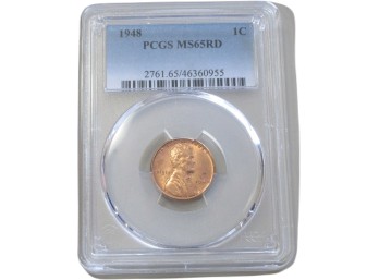 1948 Lincoln Wheat Cent PCGS MS65RD