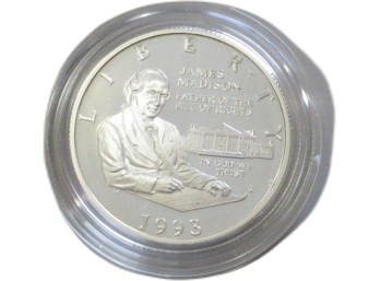 1993 James Madison Commemorative Silver  - Liberty Edition Half Dollar