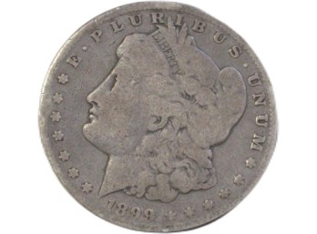 Key $1 1899 Morgan Silver Dollar