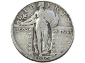 1930 Standing Liberty Quarter - Vintage U.S. Silver