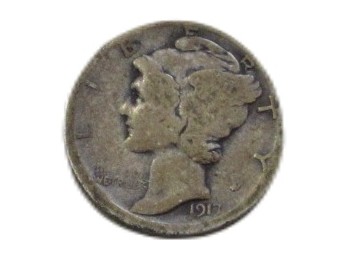 1917-S Liberty Mercury Dime - Vintage Silver