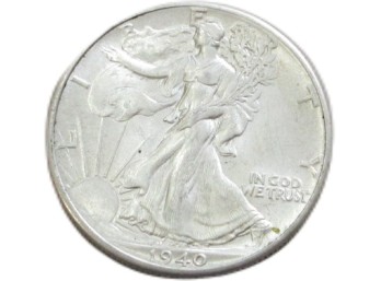1940 Walking Liberty Half Dollar Full Of Luster