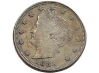 1883 Liberty Head Nickel - No Cents Variety