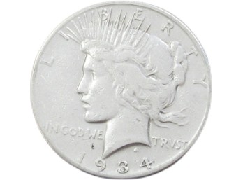 Key Date $1 1934-S Peace Silver Dollar
