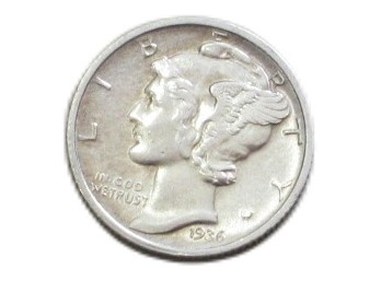 1936-D Mercury Dime High Grade Luster