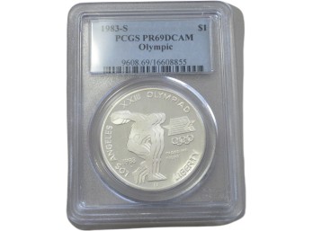 1983-S Olympic Silver Dollar  PCGS PR69DCAM