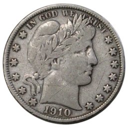 1910-S Barber Half Dollar