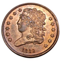1832 Classic Head Half Cent Sharp Coin