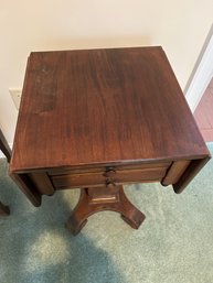Lot 184- Small Fold Out Table With 2 Drawers