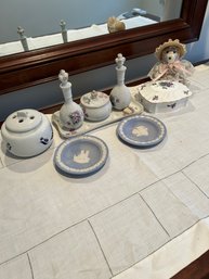 Lot 180- Small Lot Of Trinkets 2 Wedgewood, Perfume Bottle