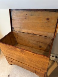 Lot 159- Primitive Blanket Chest 37 1/2x17 1/2dx30 12h