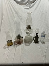 Lot Of 4 Oil Lamps