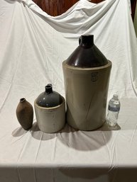 5 Gallon Crock And 2 Other Pieces