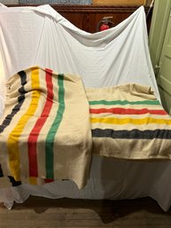 2 All Wool Made In England For Bambergers Blankets