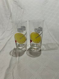 Set Of 11 Painted Glasses