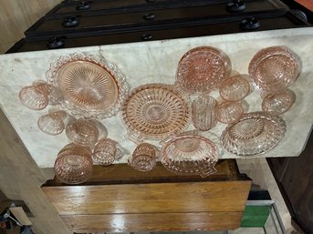 Lot 1 Pink Depression Glass