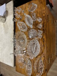 Large Lot Of Cut Glass