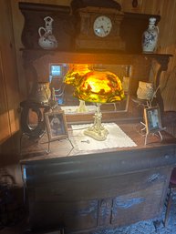 Lot 165 Antique Oak Sideboard Buffet 48L, 23D, 77H