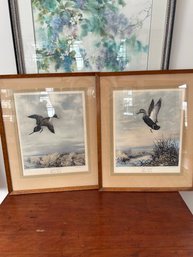 Lot 11-two Signed And Numbered Roland Clark Prints. Down Wind, The Alarm