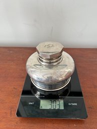 Lot 25- Large Cut Glass Drink Mixer With Sterling Silver Top 303 Grams