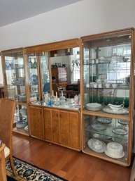 Lot 33- Mid Century Three Section China Cabinet.