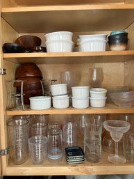 Lot 48-three Shelves Of Miscellaneous Kitchenware