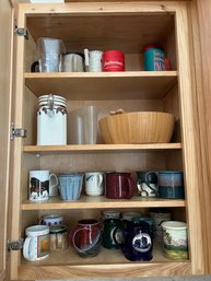 Lot 56-coffee Mugs, Coasters And Wooden Bowl