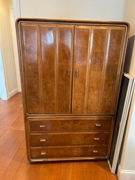 Lot 138- Art Deco Armoire 62hx19dx 39l