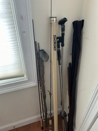 Lot 117- Three Fishing Poles. Sage, Woodsman Fly Rod