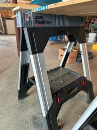 Lot 202- Two Stanley Fat Max Folding Saw Horses