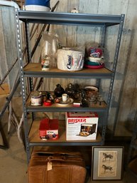 Lot 208- Three Metal Shelves. Shelves Only. Each One Is 72H, 18D, 36W