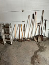 Lot 217-yard Tools And Werner Foldable Ladder