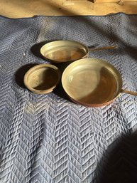 Lot 227-three Copper Pans