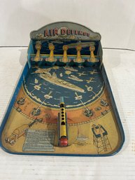 Lot 54-wolverine Tin Air Defense Table Shooting Game. No Ball Included. Great Graphics